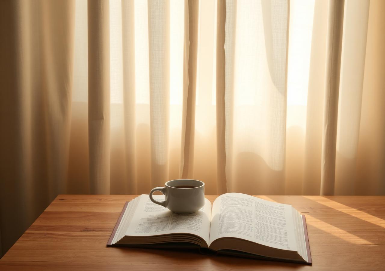 Morning light, coffee and an open journal